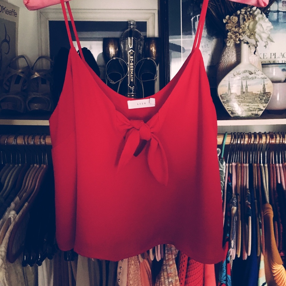 LUSH bright magenta spaghetti strap top